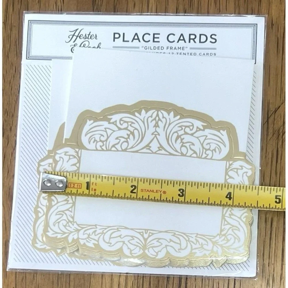 11 Packs Hester & Cook 12 Name Place‎ Cards Die Cut Gilded Frame HC065 132 Total